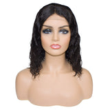 Bob Style Natural Wave Lace Wig Naturlal Black #1B