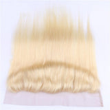 #613 Straight Frontal Human Hair Blonde Frontal