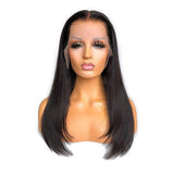 Straight 13*4  HD Frontal Lace Wig Naturlal Black 180% Density