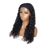 Deep Wave Glueless Headband Wig Naturlal Black 180% Density