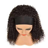 Italy Curly Glueless Headband Wig Naturlal Black 180% Density