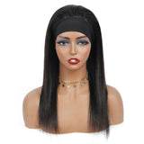Straight Glueless Headband Wig Naturlal Black 180% Density