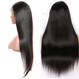 Straight 13x4  Transparent Frontal Lace Wig Naturlal Black 180% Density